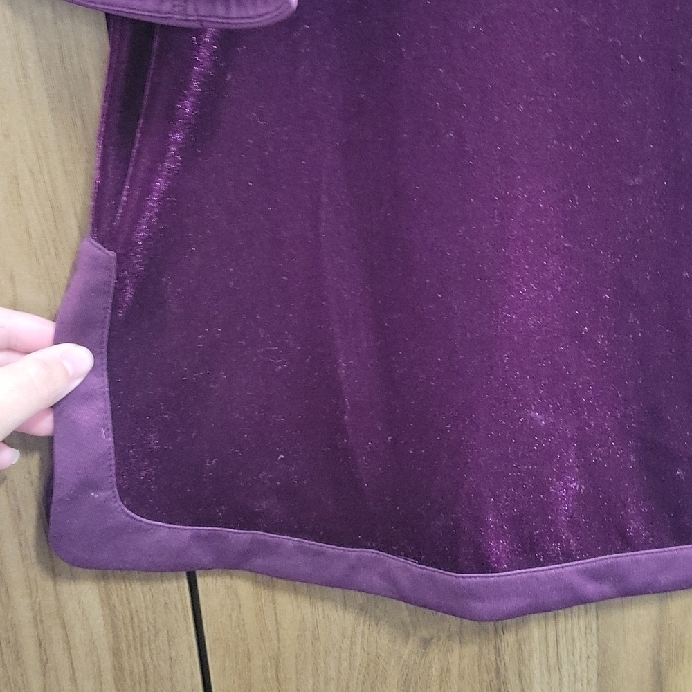 Soft Surroundings Women’s Magenta Purple Velvet 3/4 Sleeve Tunic Top-Size Small - Picture 7 of 10